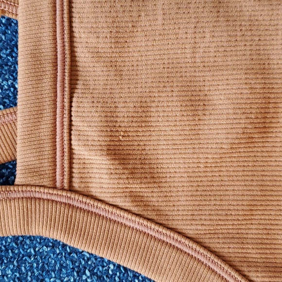 Athleta:  Seamless Ribbed Crop Tank, Size XS, Muted Orange - Picture 6 of 6